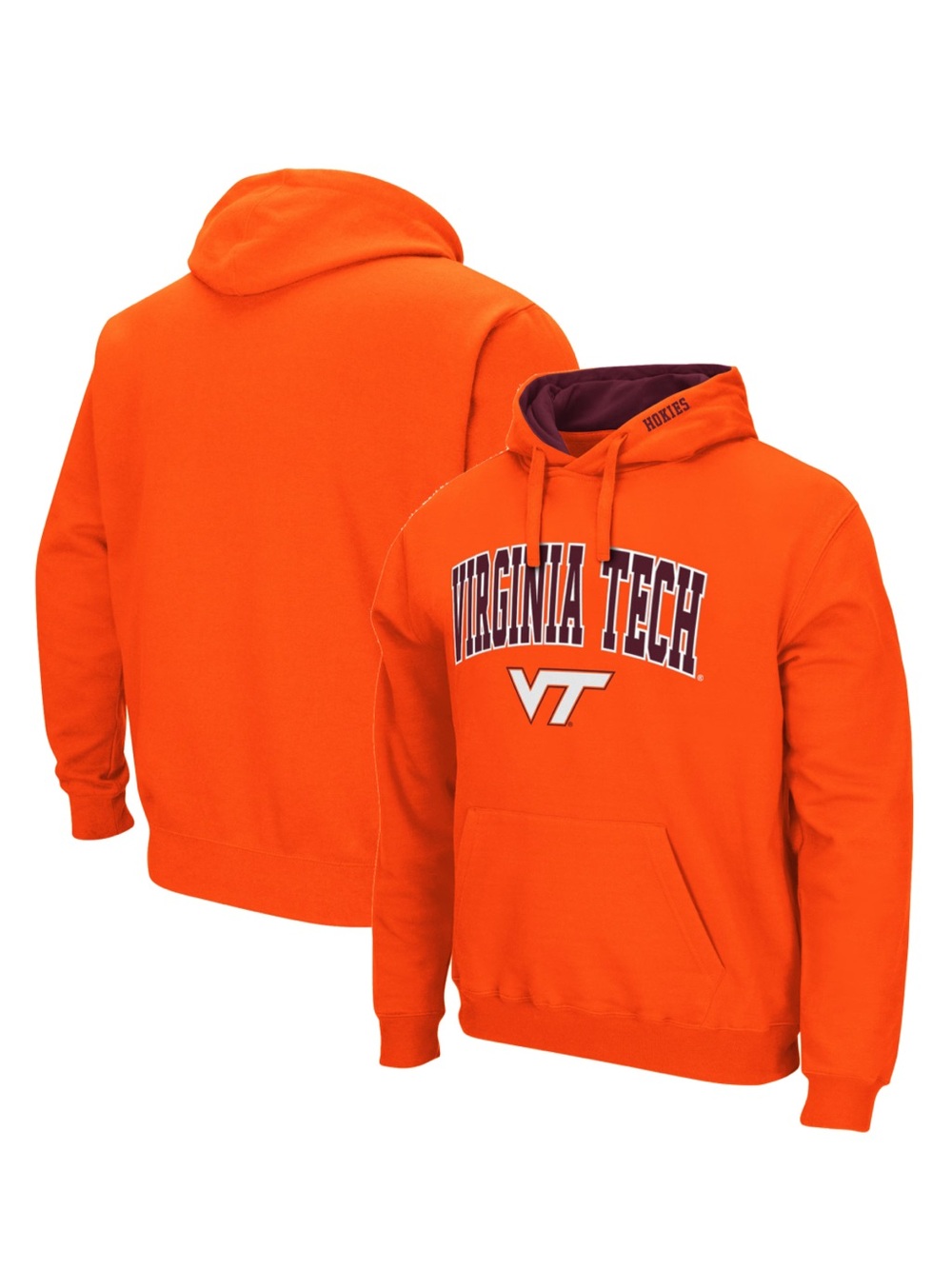 Virginia Tech Hokies Colosseum Arch & Logo 3.0 Pullover Hoodie - Orange XXL